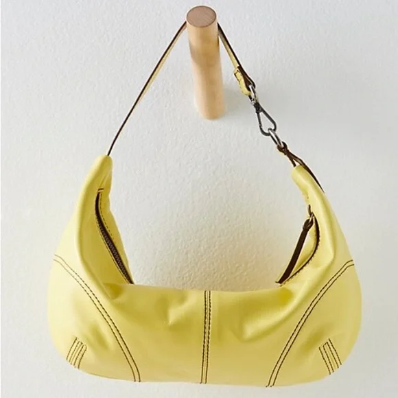 FREE People Real World Clutch Yellow Bag New With Tags - Picture 7 of 10